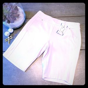 Women’s white golf shorts